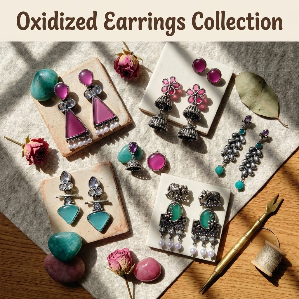 Oxidised Silver Earrings