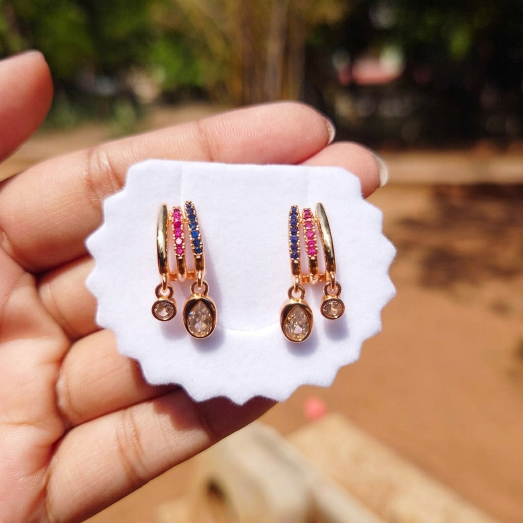 Celeste Charm Hoop Earrings