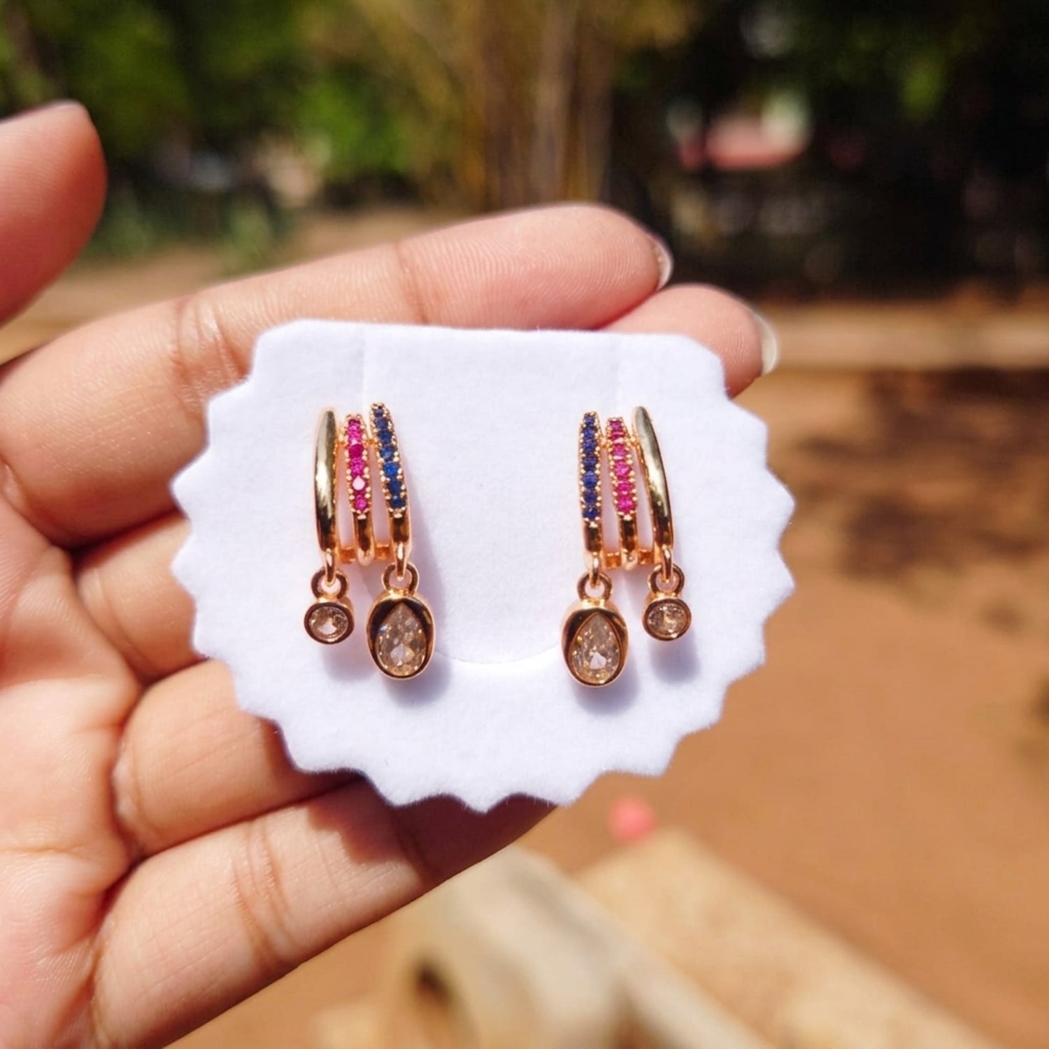 Celeste Charm Hoop Earrings
