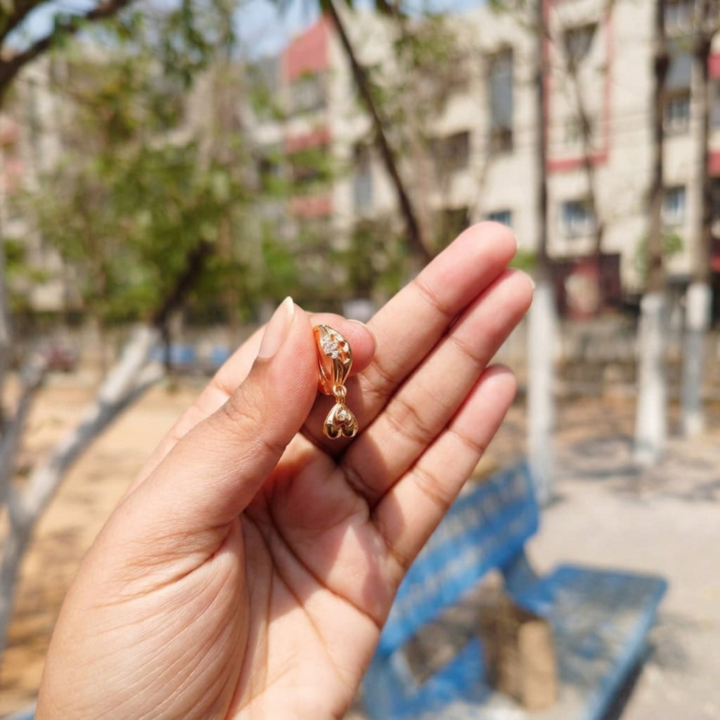 Golden Heart Drop Earrings ✨