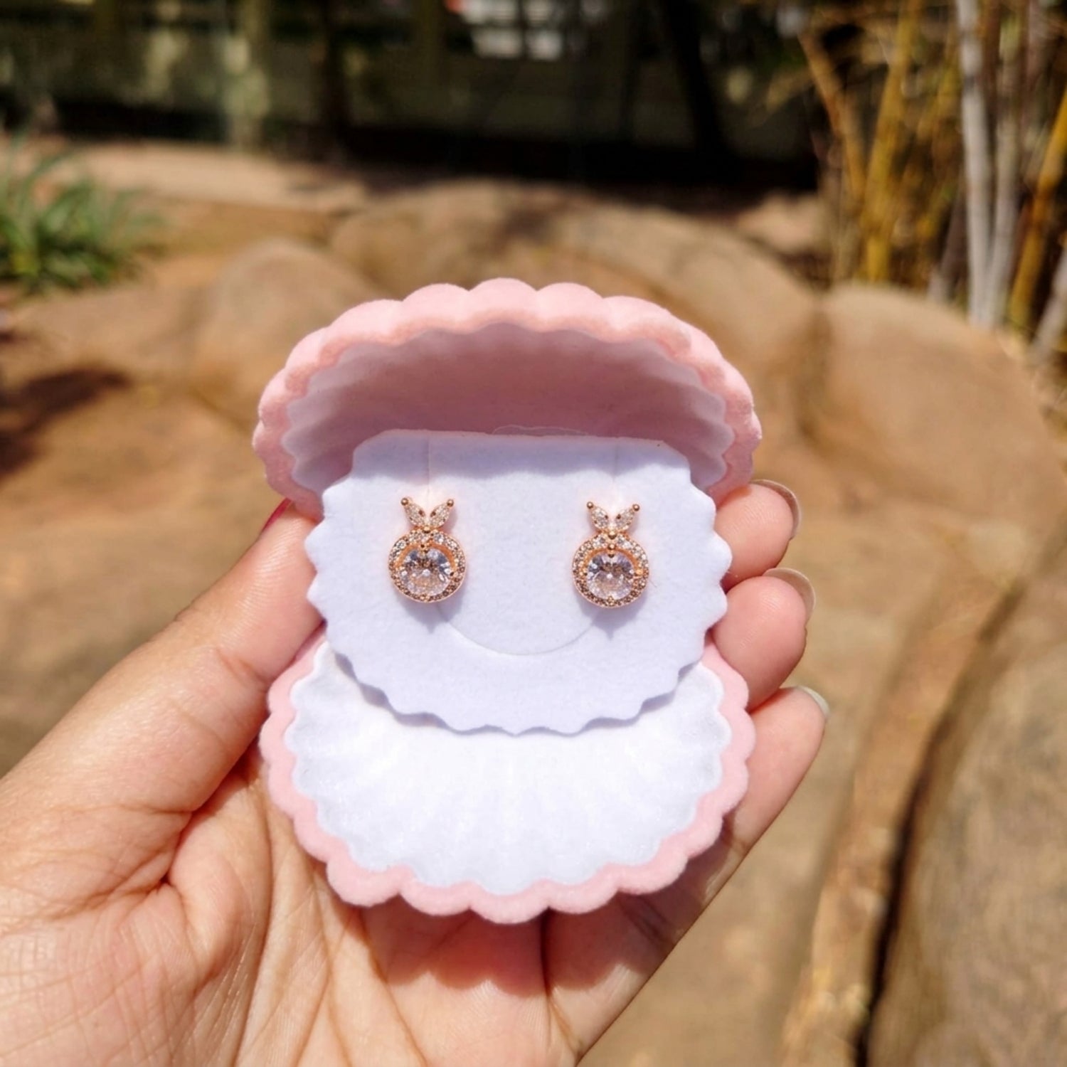 Blush Glow Stud Earrings