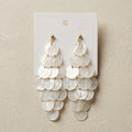 Pearl White Shell Cascade Earrings